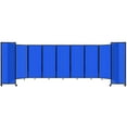 thumbnail image 1 of Versare Polycarbonate Room Divider 360 Portable Wall Partition | Freestanding Office Dividers | Locking Wheels | Privacy Screen Panels - 25' x 6'10" Blue Thermoplastic Polymer, 1 of 5