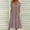 Pink, variant on Oplxuo Women's Summer Eyelet Midi Dress Casual Loose Crewneck Short Sleeve A-Line Swing Knee Lenght Dresses with Pockets