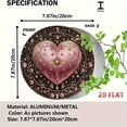 thumbnail image 2 of HELLOYOUNG Pink Heart Metal Wall Art with Gem Frame, Romantic 2D Aluminum Poster for Living Room, Home Decor, Cafe Wall Decor, Gift for Her, 2 of 6