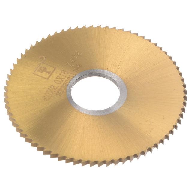 Unique Bargains 60mm Dia 16mm Arbor 2mm Thick 72 Tooth Titanium Coated Circular Saw Blade