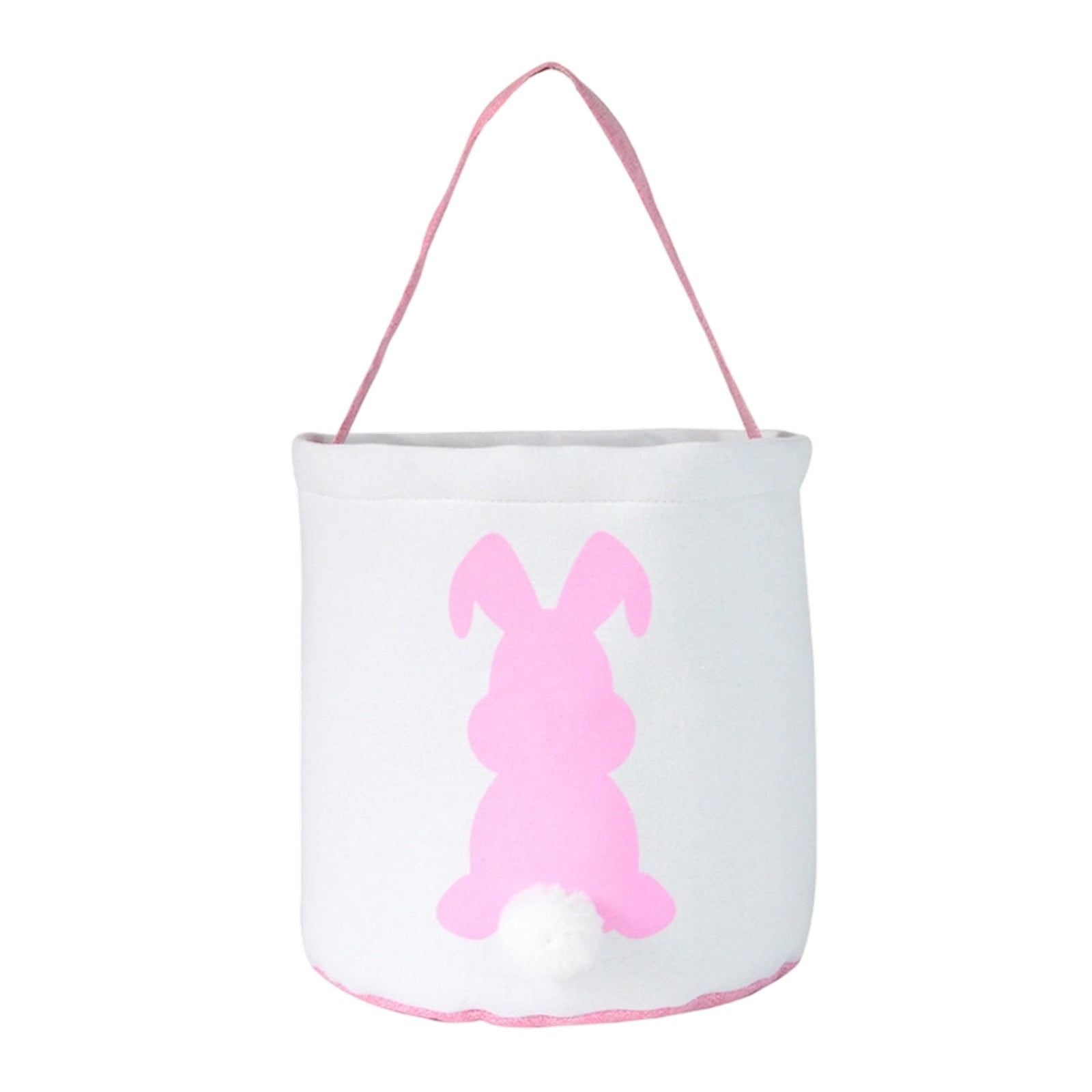Lunxisen 2 Pcs Easter Decor Rabbits Tassel Bag Easter Egg Storage Tote for Holiday Party Gift Basket Organizer