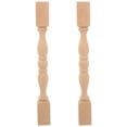 thumbnail image 1 of 2Pcs Wooden Baluster Spindles Solid Wood Decorative Posts for Staircase Fence and Cabinet Unpainted Wooden Baluster Wooden Spindles Wood Carved Post Wooden Furniture Post Replacement, 1 of 8