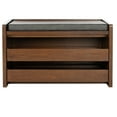 thumbnail image 4 of Safavieh Percy Shoe Storage Bench with Cushion, Walnut/Grey, 4 of 11