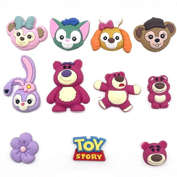 11-Piece Toy Story PVC Shoe Charms Pack, No-Repeat Cute Cartoon Shoes Decorations for Unisex