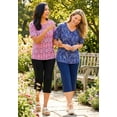 thumbnail image 3 of Catherines Women's Plus Size Petite Suprema Short Sleeve V-Neck Tee, 3 of 6
