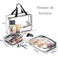 thumbnail image 4 of toiletry bag toiletry bag transparent toiletry bag airplane travel kit, hand luggage travel set, cosmetic bag3 pcs, 4 of 5