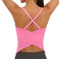 thumbnail image 2 of Xdegoge Womens Criss Cross Backless Athletic Tank Top Breathable Moisture Wicking Slim Fit Workout Yoga Gym Sports Compression Performance Activewear Daily Training Tees, 2 of 7