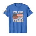 thumbnail image 4 of USA 250th Anniversary Print Tee Short Sleeve Round Neck Casual Daily Outfits Blue L, 4 of 4