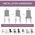 thumbnail image 5 of Brown-4 Pieces Chair Covers, Stretch Dining Chair Cover Modern Chair Protector Removable Washable For Office Banquet Dining Party Decoration, 5 of 5