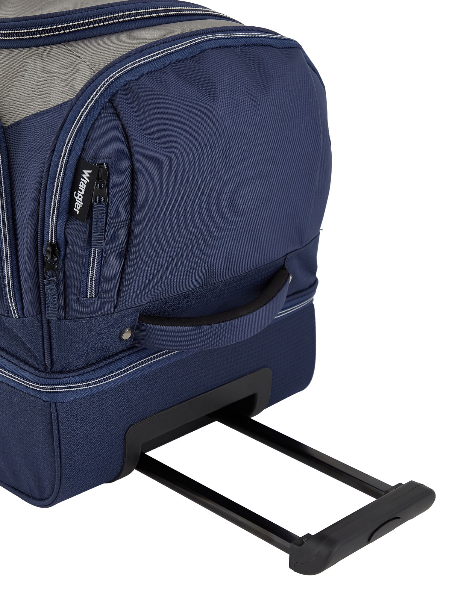 Wrangler 30" Drop-Bottom Rolling Duffel with Telescopic Handle - Navy Blue