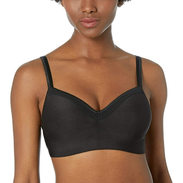 Hanes Dentelle Confort Evolution Sans Armature pour Femmes, P, Noir
