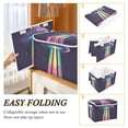 thumbnail image 2 of Yayeee Collapsible Cube Storage Bin with Lid Fabric Closet Decorative Basket with Handles, Purple UFO, 2 of 7