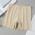 thumbnail image 3 of Ediodpoh Pants for Women Summer Thin Ice Silk Anti Light Pants Wave Three Point Leggings Comfortable Women's Shorts Women's Legging Beige L, 3 of 3