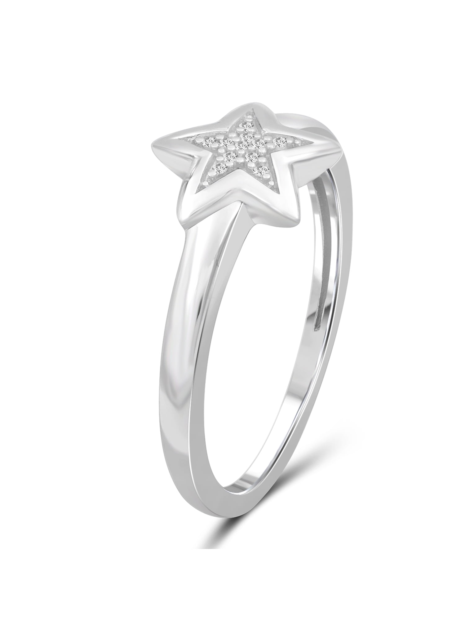 JewelersClub Diamond Rings for Women – Accent White Diamond Ring Jewelry– Sterling Silver Bands for Women –– Ring by JewelersClub