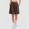 thumbnail image 6 of BUIGTTKLOP Shorts for Women Elastic Waisted Pull on Casual Shorts Straight Wide Leg Loose Fitted Summer Shorts, 6 of 6