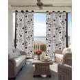 thumbnail image 3 of Farmhouse Coffee Cup Blackout Curtains for Bedroom 45 Inch Length 2 Panels Set, Vintage Coffee Beans Love Heart Thermal Insulated Energy Saving Window Treatment Curtains Blackout Drapes 52"x45", 3 of 8