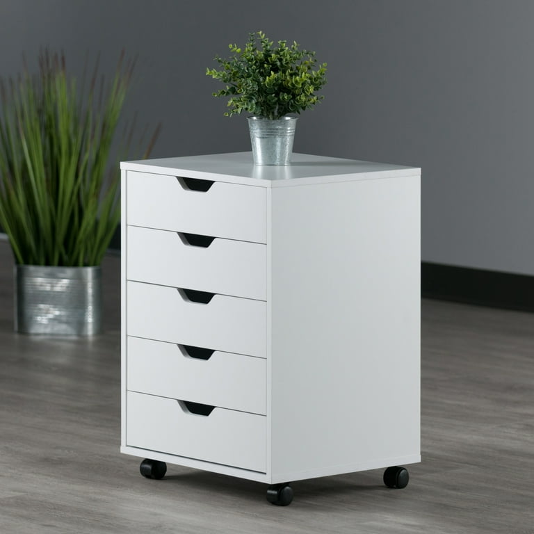 Winsome, 5-Drawer Mobile Cabinet, 10519, White Finish - Walmart.com Winsome, 5-Drawer Mobile Cabinet, 10519, White Finish - Walmart.com
