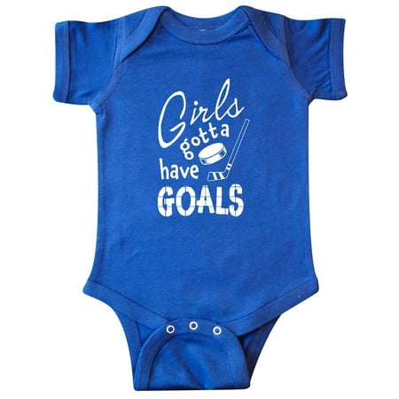 

Inktastic Girls Gotta Have Goals- hockey player Gift Baby Girl Bodysuit