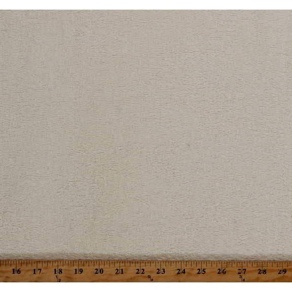 Terry Cloth Ivory 45" Wide Absorbent Cotton Fabric by the Yard (2391R-1F-ivory)