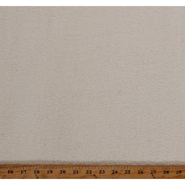 Terry Cloth Ivory 45" Wide Absorbent Cotton Fabric by the Yard (2391R