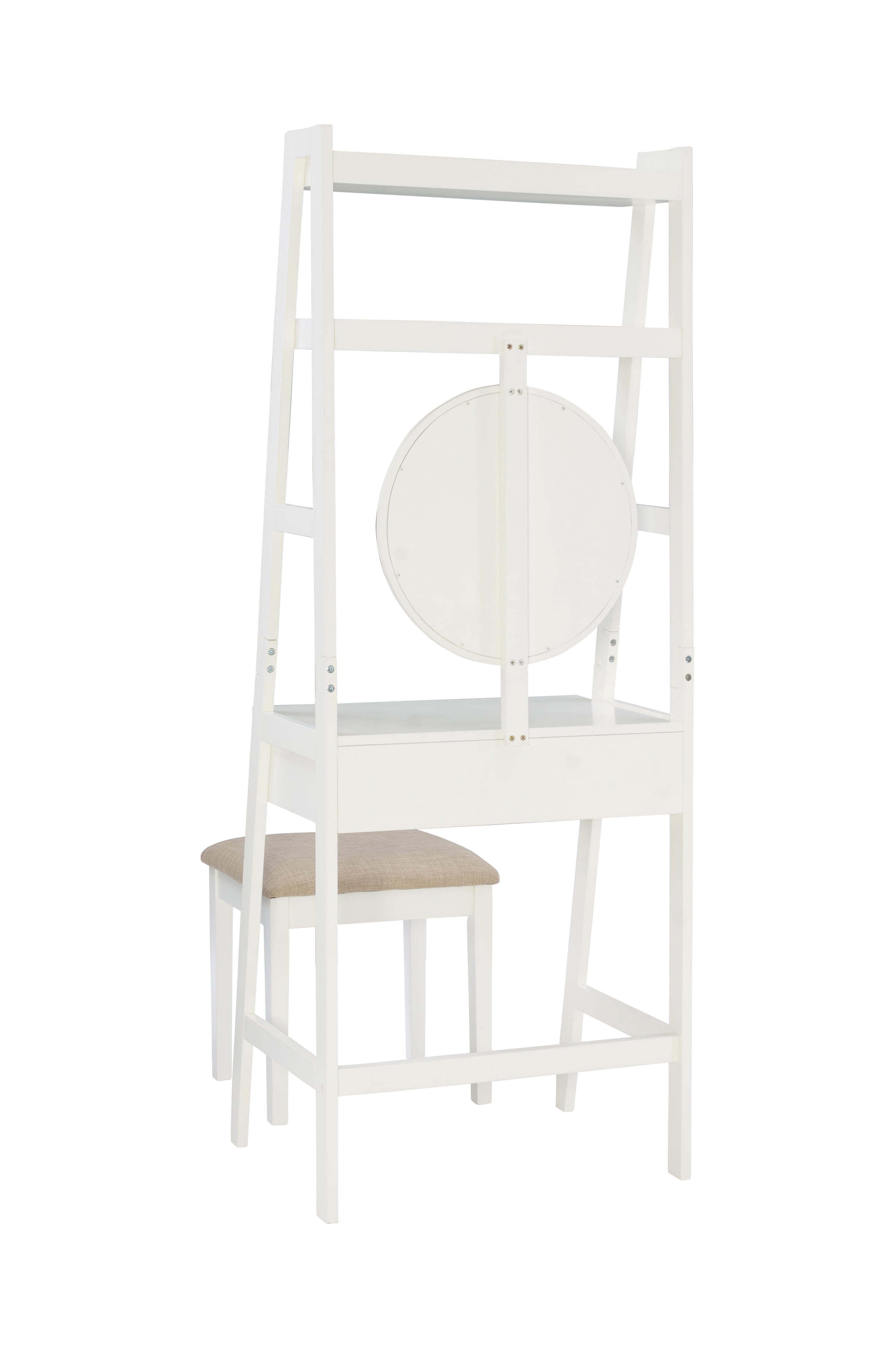 Linon Dilton 2-Piece Vanity Set and Stool, White