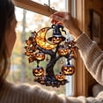 thumbnail image 6 of Pumpkin Tree Acrylic Suncatcher | Stained Glass Effect Window/Car Ornament, Indoor/Outdoor Decor C, 6 of 7