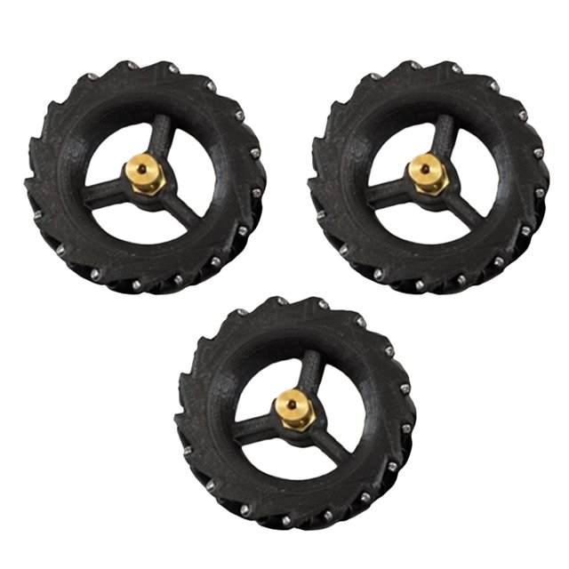 Diámetro De La Rueda De Acrílico De 3 Piezas Mecanum Wheels Con Acoplamiento Durable Black Sunnimix Rueda Omni Universal