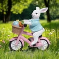 thumbnail image 3 of Hodao Easter Bunny Riding Bike Figurines - Cute Indoor Home Decor Ornaments for Bedroom & Living Room, Festive Spring Decorations, Ideal Gift for Easter Celebrations, 3 of 7