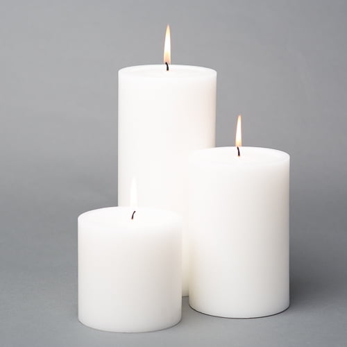 Richland 4" Pillar Candles White Set of 3