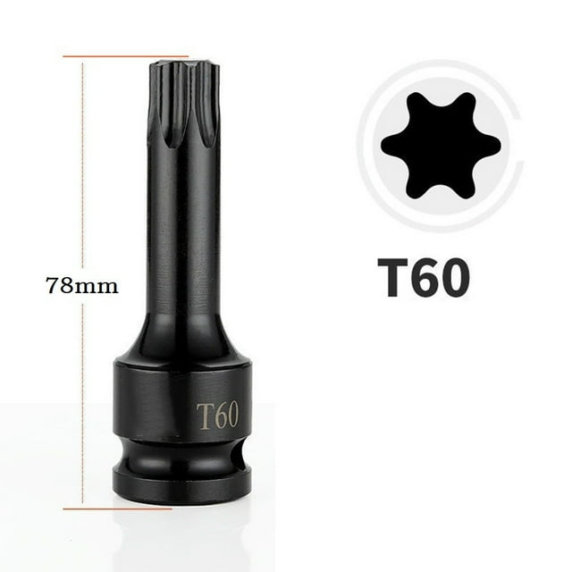 Chendee 1Pc 1/2Inch Hex For Torx Screwdriver Bit Drive Socket Adapter Head T20 T40 T30 T100,T60