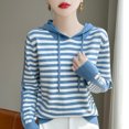 thumbnail image 2 of American Hooded Sweatshirt Women's Loose Base 2024 Spring And Autumn New Item Hooded Sweater Casual Jacket Knitted Sweater Top, 2 of 5