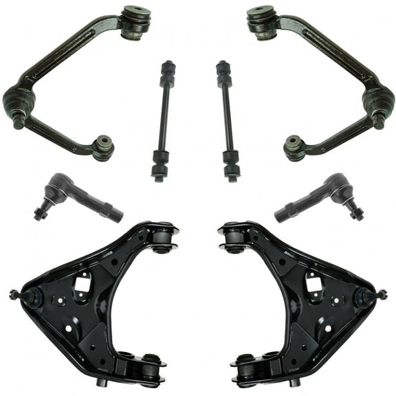 TRQ Steering Suspension Kit Control Arms Ball Joints Sway Links Tie Rods 8pc New PSA63544