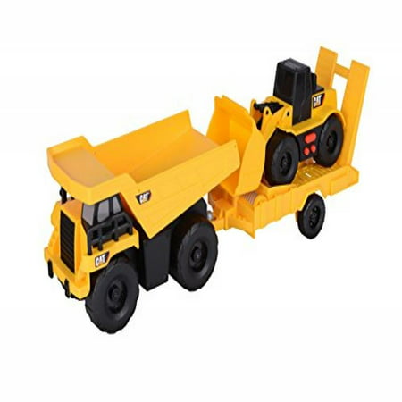 Toy State Light and Sound CAT Truck N' Trailer Dump Pulling Wheel Loader