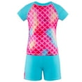 thumbnail image 4 of Girls UPF 50+ Rash Guard Set Two Piece Swimsuit Bathing Suit Beach Swimwear 4-12 Years, 4 of 4