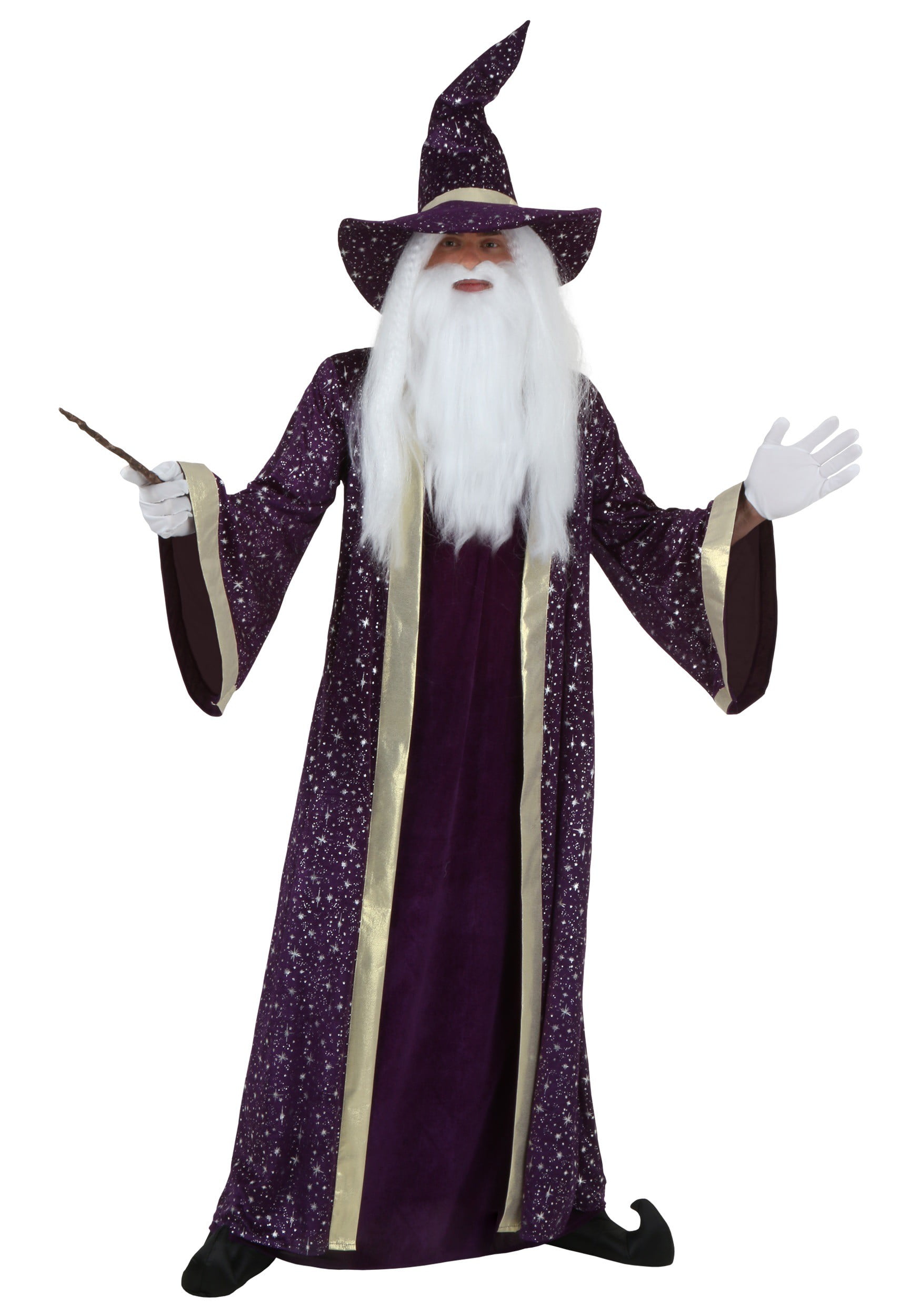 MAGICIAN ADULT FANCY DRESS COSTUME MENS WIZARDS 