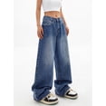 thumbnail image 3 of EMMIOL Women's Y2K Barrel Baggy Jeans Stretch High Waist Wide Leg Jeans Vintage Boyfriend Denim Pants, 3 of 7