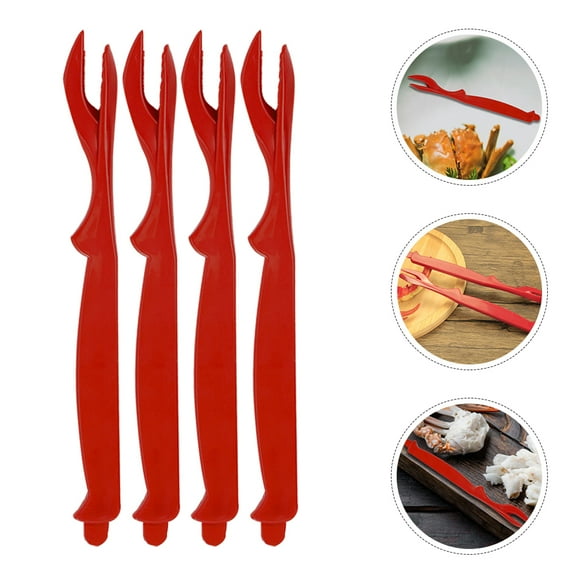 PAMINGONO Hotel Use Crab Fork Red Plastic 10pcs