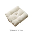 thumbnail image 3 of Bearachild Sólido Tatami Floor Almohada de meditación Cojín de asiento cuadrado con asa Estera para silla Al aire libre Patio Comedor Cojín Decoración del hogar blanco beis 48*48*10cm, 3 of 6