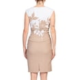 thumbnail image 4 of Connected Apparel Sleeveless Floral Sheath Dress With Belt by Curated Brands, 4 of 5