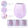 thumbnail image 5 of Maquinilla de afeitar eléctrica para mujeres, afeitadora femenina, afeitadora recargable e impermeable para mujeres, recortadora de depilación para uso húmedo o seco (rosa), 5 of 5