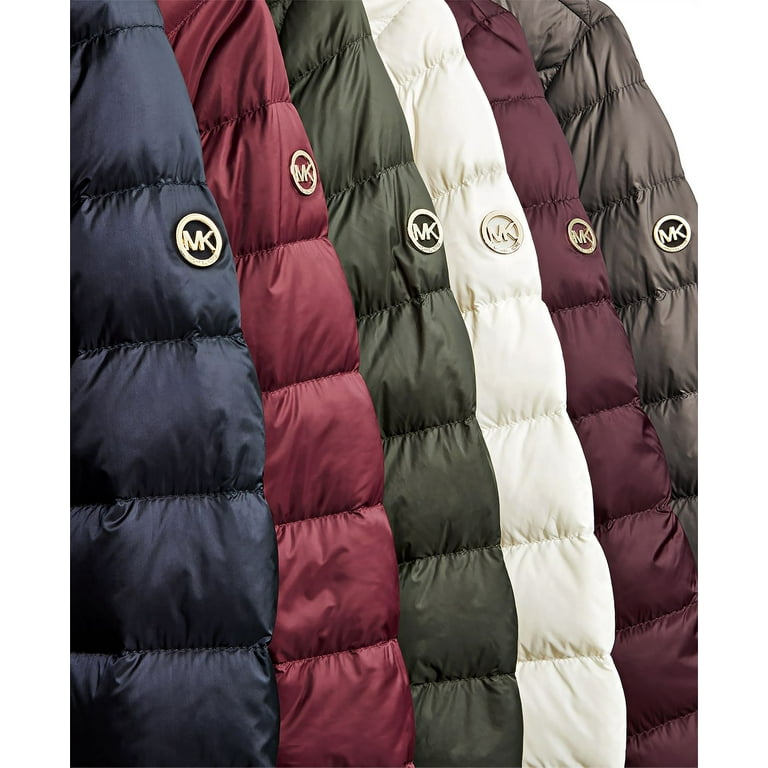 Michael kors asymmetrical hooded packable puffer coat hotsell