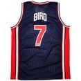 thumbnail image 2 of Team USA Larry Bird Autographed Navy Blue Jersey Dream Team Beckett BAS 203450, 2 of 3