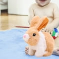 thumbnail image 1 of Juguetes eléctricos de conejo, juguete de peluche eléctrico, juguete de interactivo electrónico de simulación, saltando saltando caminando , marrón claro CUTICAT juguetes de peluche eléctricos, 1 of 8