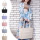 thumbnail image 1 of Lekihaqq Women'S Pleated Tote Bag Polyester Handbag Lightweight Spatter Proof Large Capacity Shoulder Bag For Travel Work Beach, 1 of 7