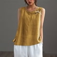 thumbnail image 1 of TaTaai Women's Sleeveless Cotton Linen Top, Soft Breathable, Loose Fit, Round Neck, Casual Spring Summer Daily Outings Multi-Color Gift, 1 of 8