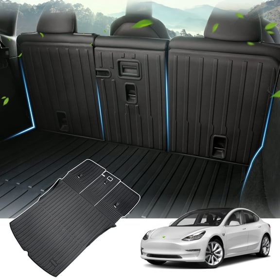 Alfombrilla de maletero KUST personalizada para Tesla Model Y 2020-2025 de 5 plazas