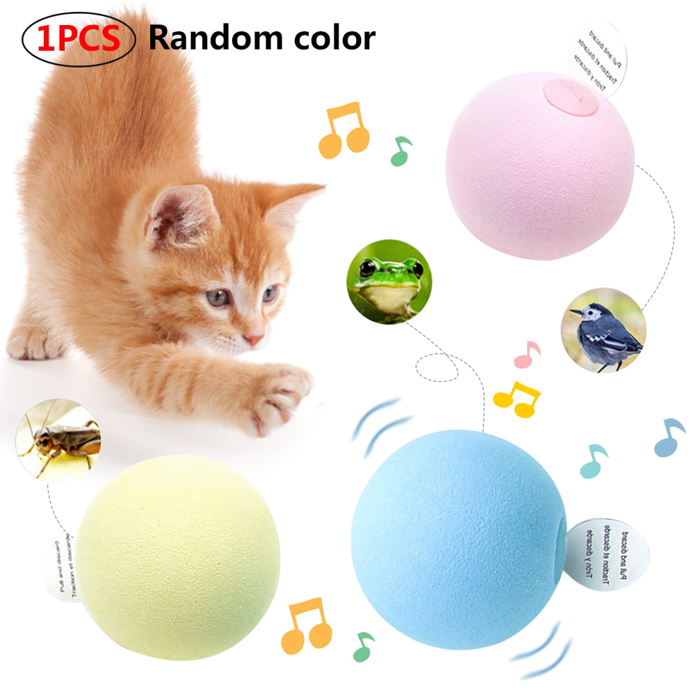 Random Color 12 Pcs Pet Cat Dog Crinkle Foil Balls Kitten Touch Sound Toy Balls 