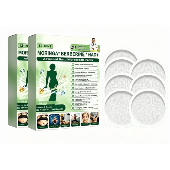 12-in-1 Nano Microdarts Patches for Face, 2026 New Advanced Natural Care Microneedle Patch, Suitable for All Skin Types Women Men Home Use,2 Boxes