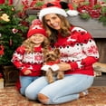 thumbnail image 3 of GYRATEDREAM Family Christmas Sweaters Matching Sets Snowflake Reindeer Long Sleeve Holiday Xmas Knitted Sweater Pullover Tops for Holiday Party M Adult, 3 of 9