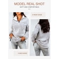 thumbnail image 6 of Asyoly Womens Winter Sherpa Fleece Pullover Quarter Zip Sweatshirt Cozy Warm Tops, 6 of 6